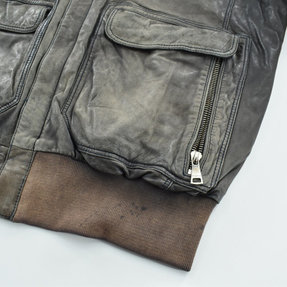 Y2K Mabrun 鬼フェード レザージャケット 260306H