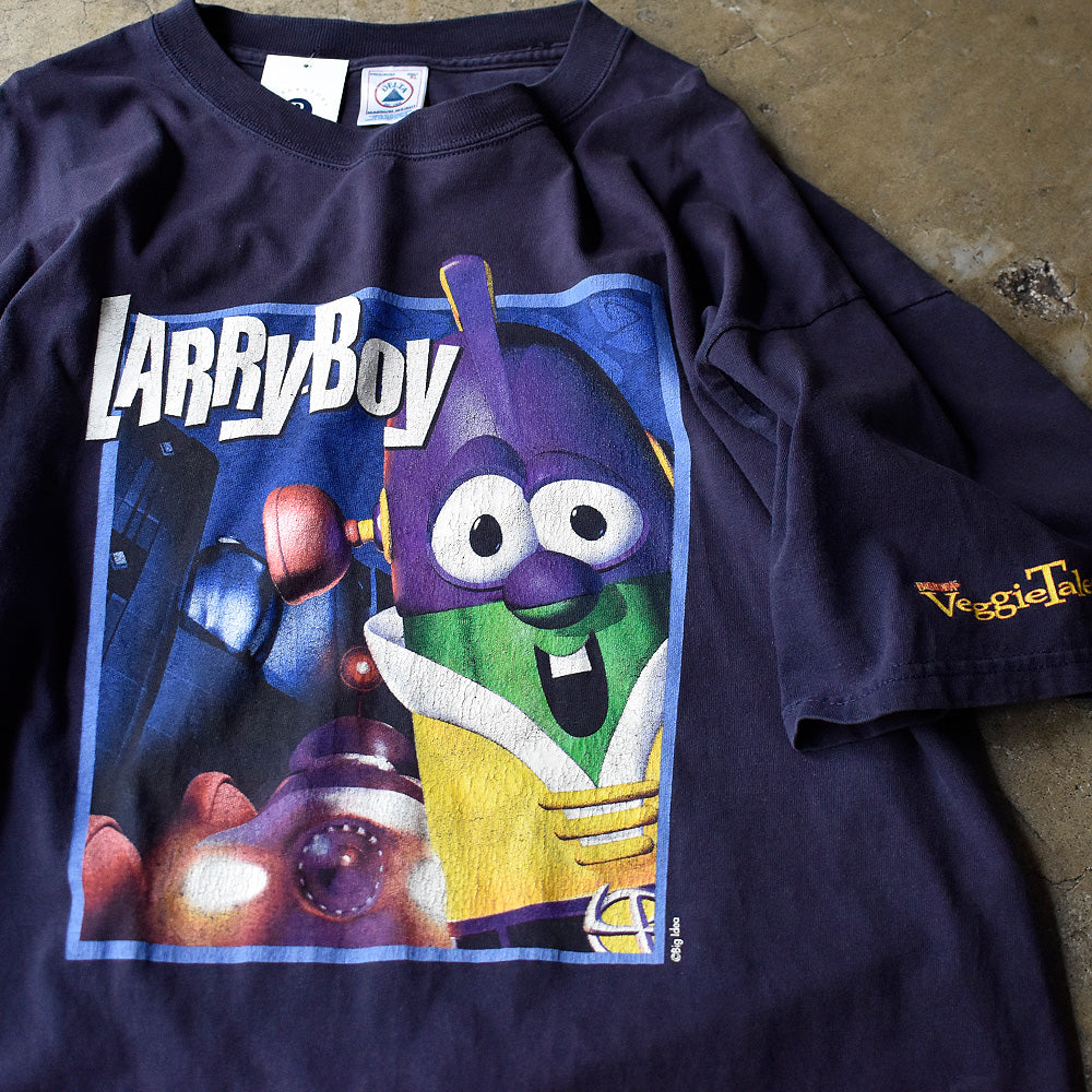ラリーボーイ キャラクターTシャツ 2000年代初頭 ネイビー 古着