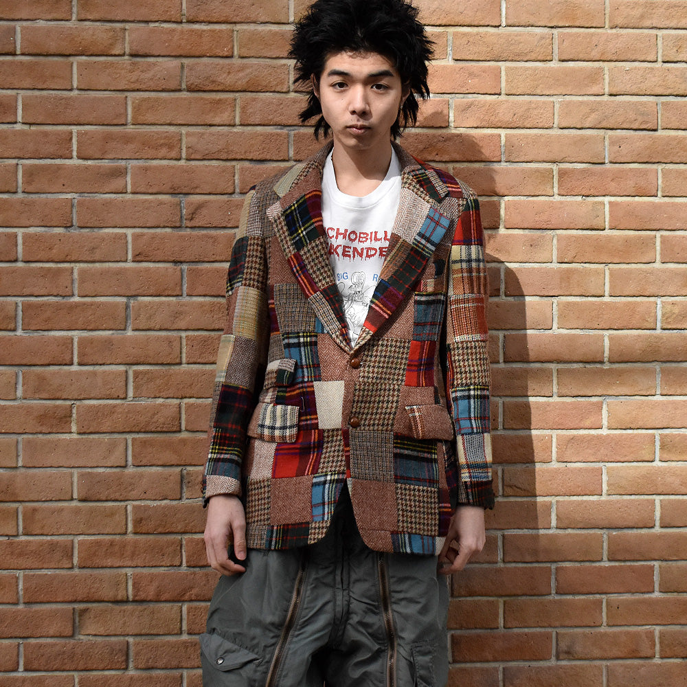 80's Polo by RALPH LAUREN パッチワーク ツイード ジャケット 250110HSGI