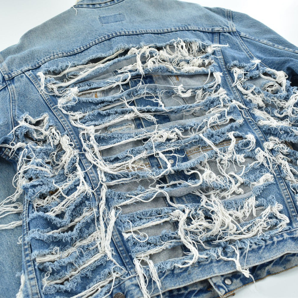 90's Levi's "Furst of a Kind" カスタム クラッシュデニムジャケット 260313H