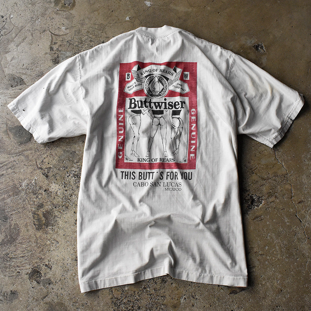 90's ペンキ！ バドワイザーパロディ！“Buttwiser“ Tシャツ 240813H