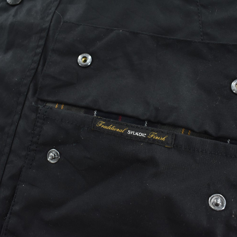 Barbour 3ワラント "NEW WESTMORLAND" オイルドベスト 黒 261027H