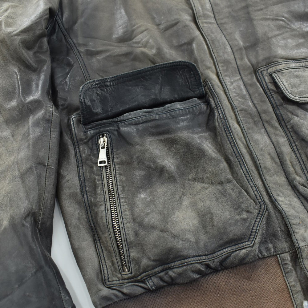 Y2K Mabrun 鬼フェード レザージャケット 260306H