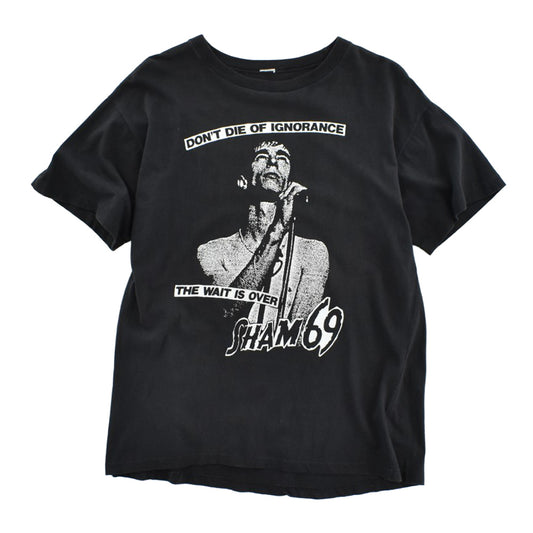 90's SHAM 69 "DON'T DIE OF IGNORANCE" パンク ロックTシャツ 260821H