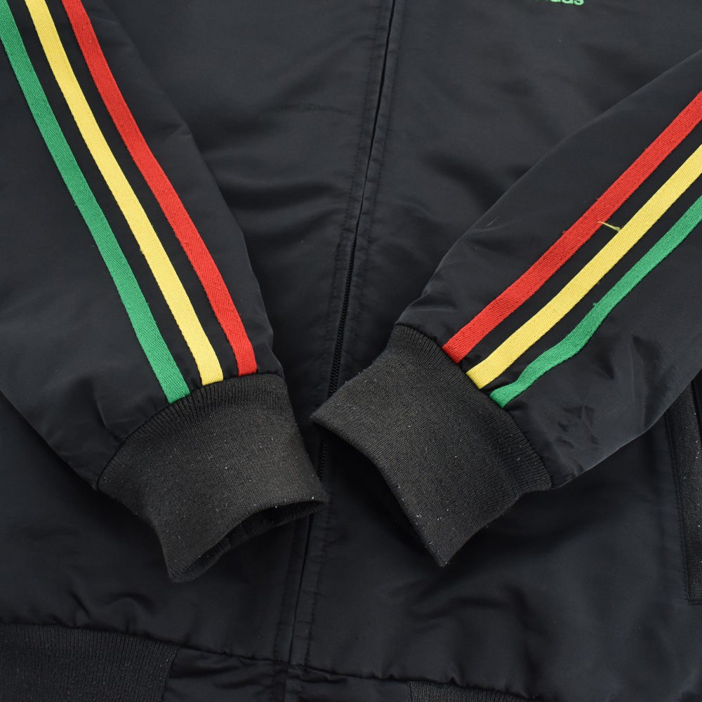 ✨00s！XL✨adidas トラックジャケット上下 黒 ラスタカラー B系