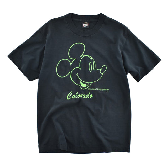90's Disney Mickey Mouse Colorado ネオンプリント ミッキーTシャツ 260731H