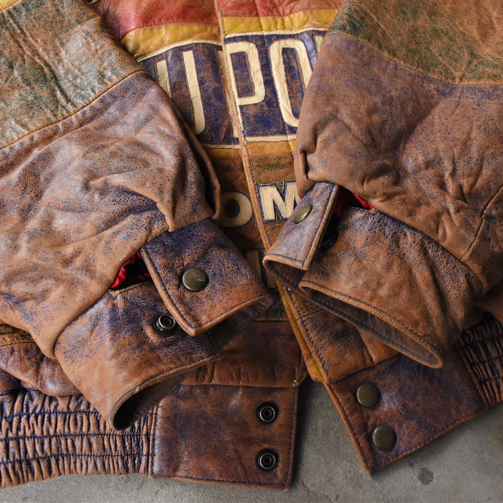 90’s Chase Authentics サンセットフェード レザー レーシングジャケット 251028H