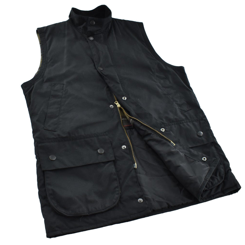 Barbour 3ワラント "NEW WESTMORLAND" オイルドベスト 黒 261027H