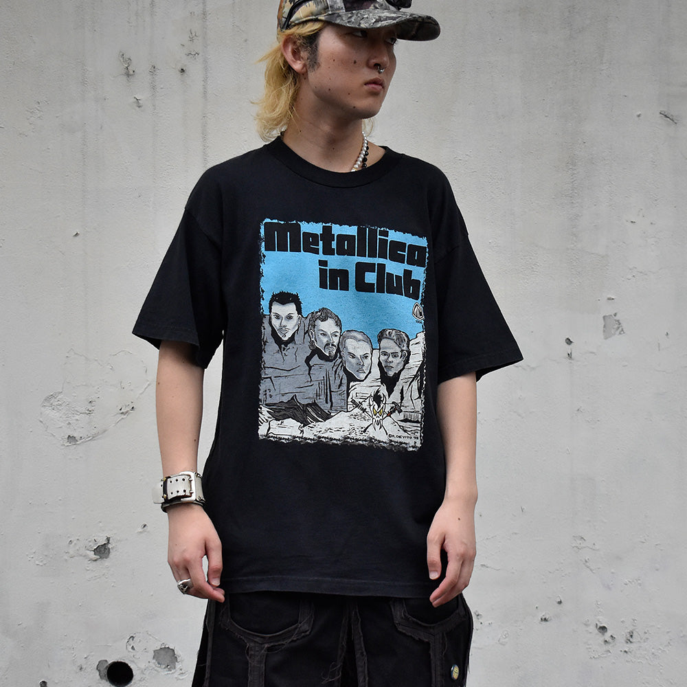 90's METALLICA “Metallica in Club“ Harley Logoパロディ！ Tシャツ 240730H