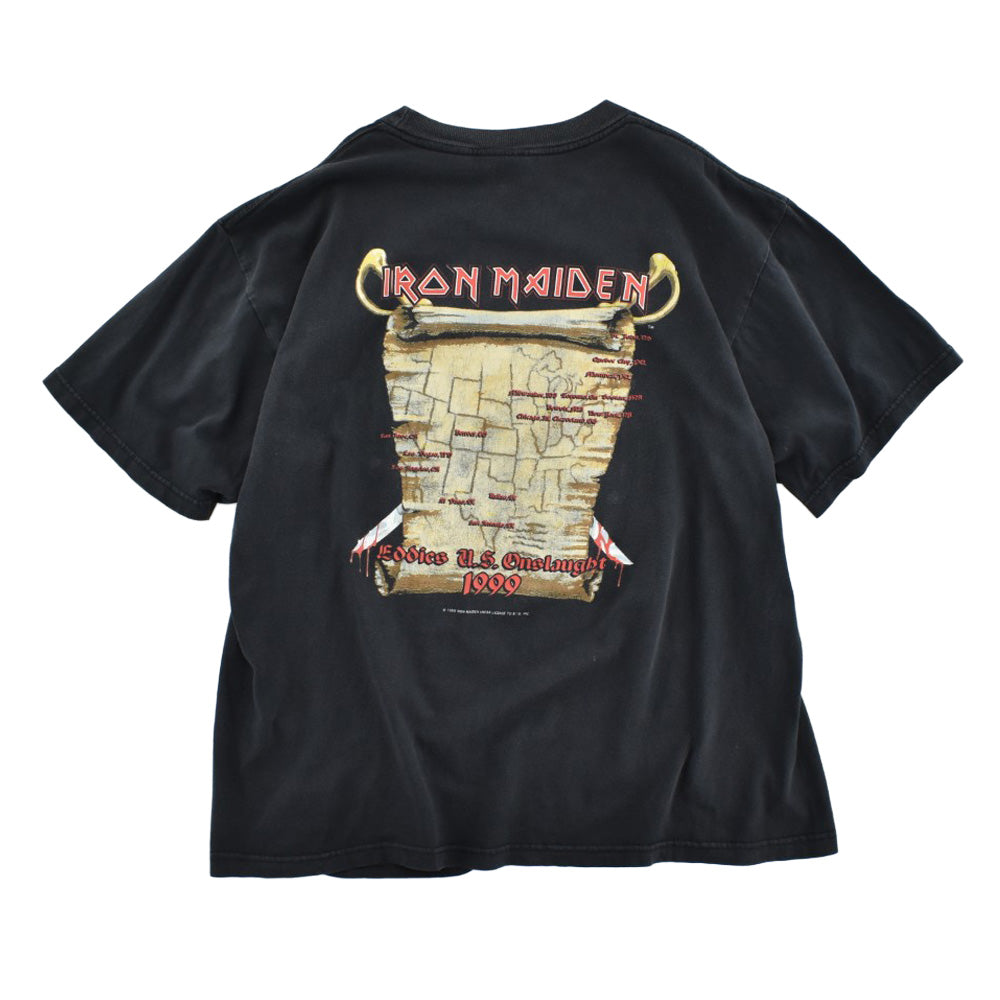 90's IRON MAIDEN "The Trooper" Eddie's U.S. Onslaught 1999 ヘヴィメタル ロックT 260804H