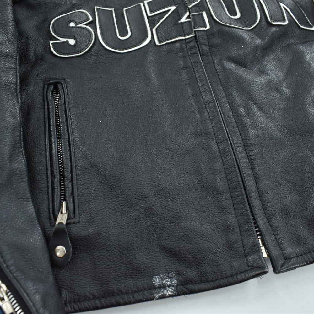 90's BRIXTON × SUZUKI レーシングレザージャケット 260227H