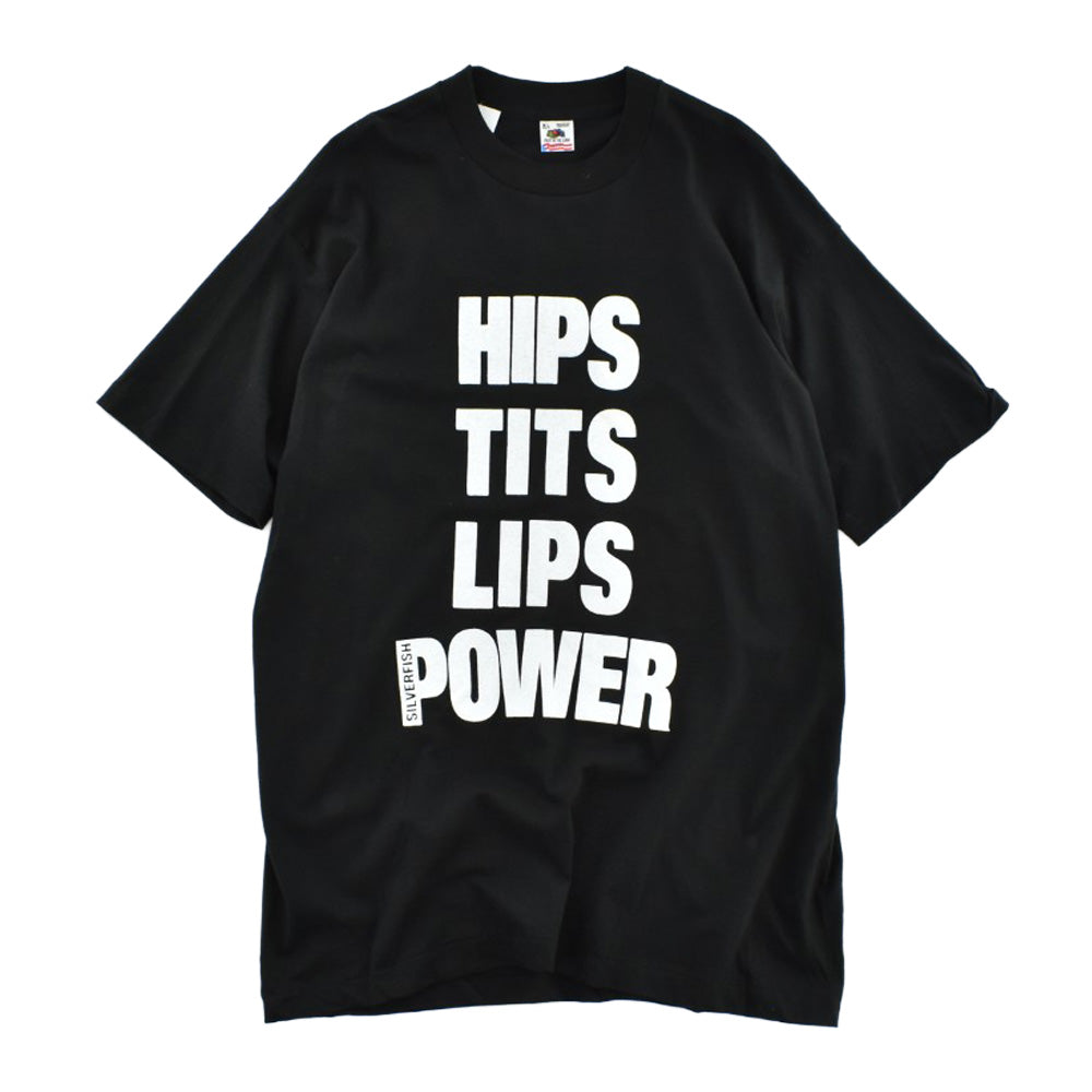 90's Silverfish "Hips Tits Lips Power" ノイズロック ロックT 260922H