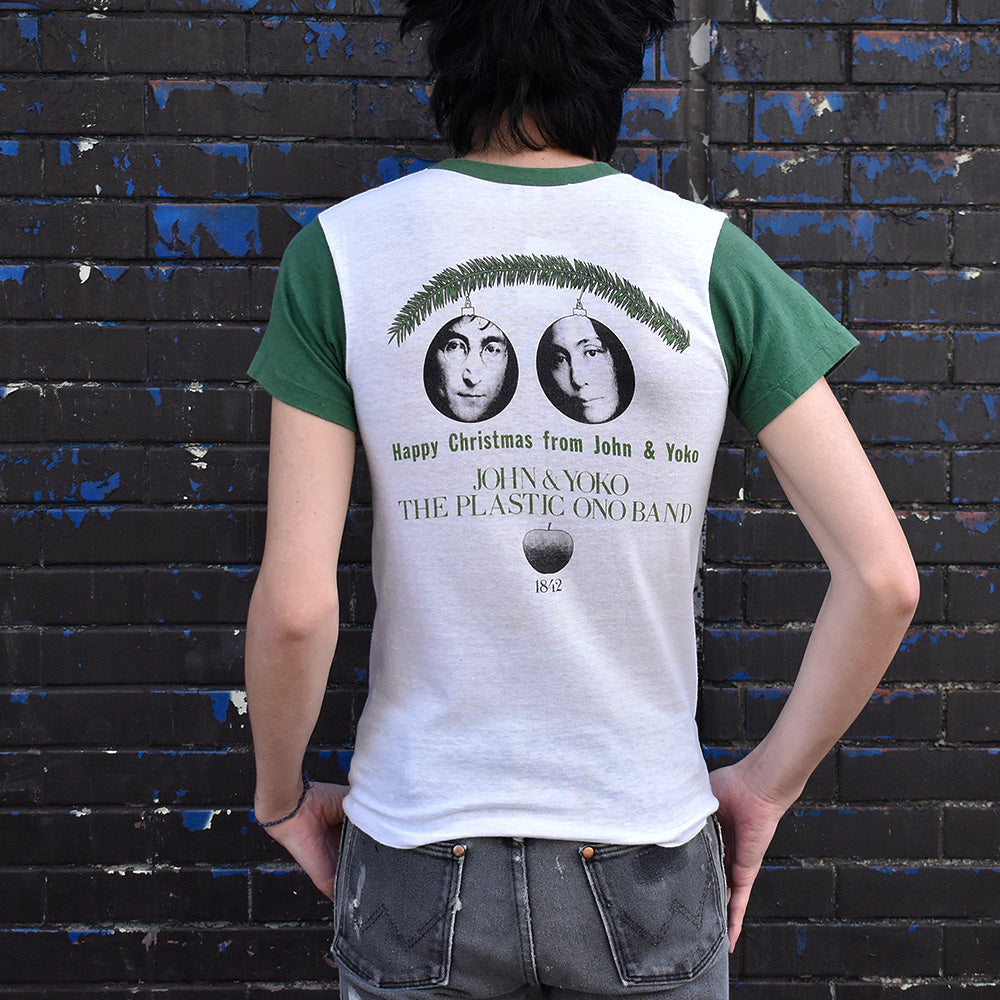 70's John ＆ Yoko “Happy Xmas （War Is Over）“ Tシャツ 241225H