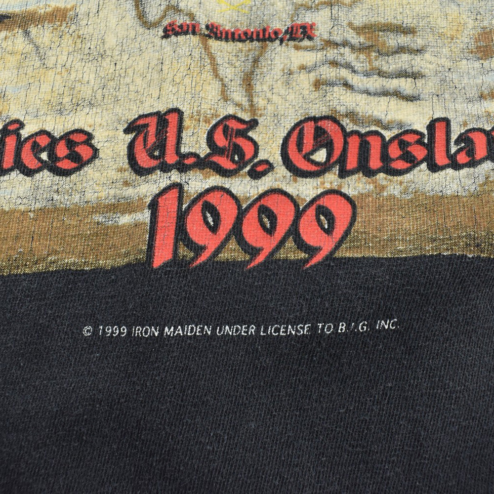 90's IRON MAIDEN "The Trooper" Eddie's U.S. Onslaught 1999 ヘヴィメタル ロックT 260804H