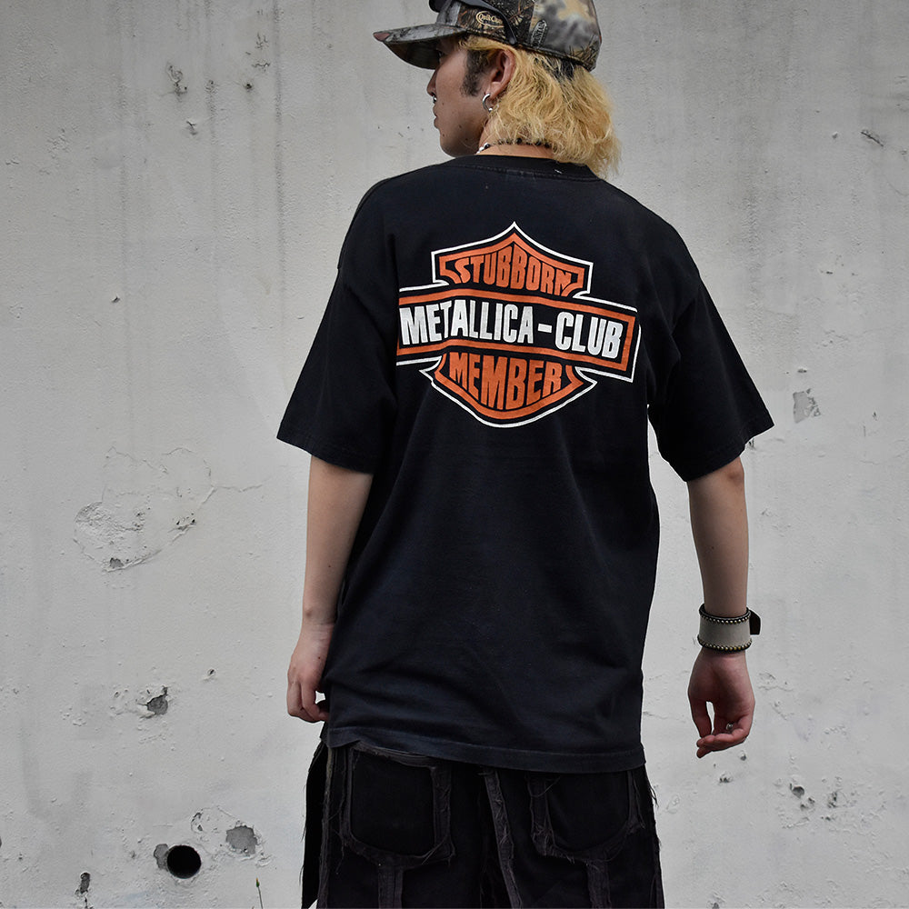 90's METALLICA “Metallica in Club“ Harley Logoパロディ！ Tシャツ 240730H