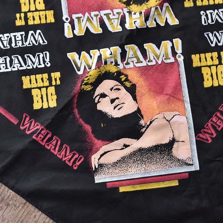 80's デッドストック！ WHAM! "MAKE IT BIG″ バンダナ