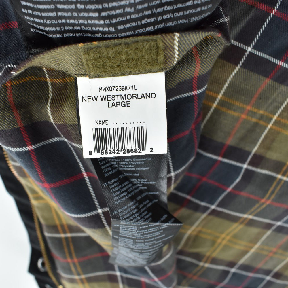 Barbour 3ワラント "NEW WESTMORLAND" オイルドベスト 黒 261027H