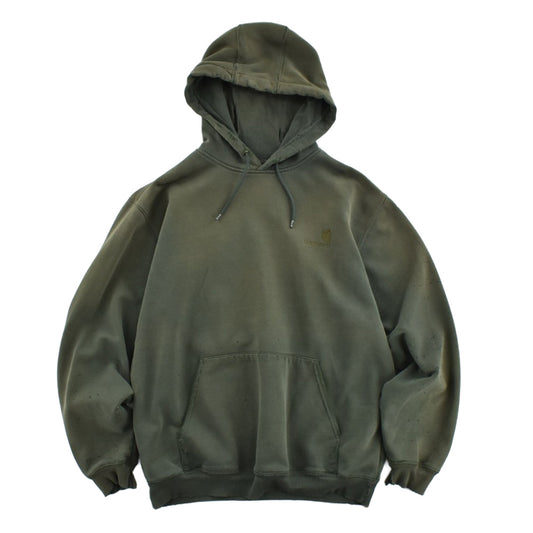 Y2K Carhartt  刺繍ロゴ "鬼フェード" スウェットパーカー 260911H