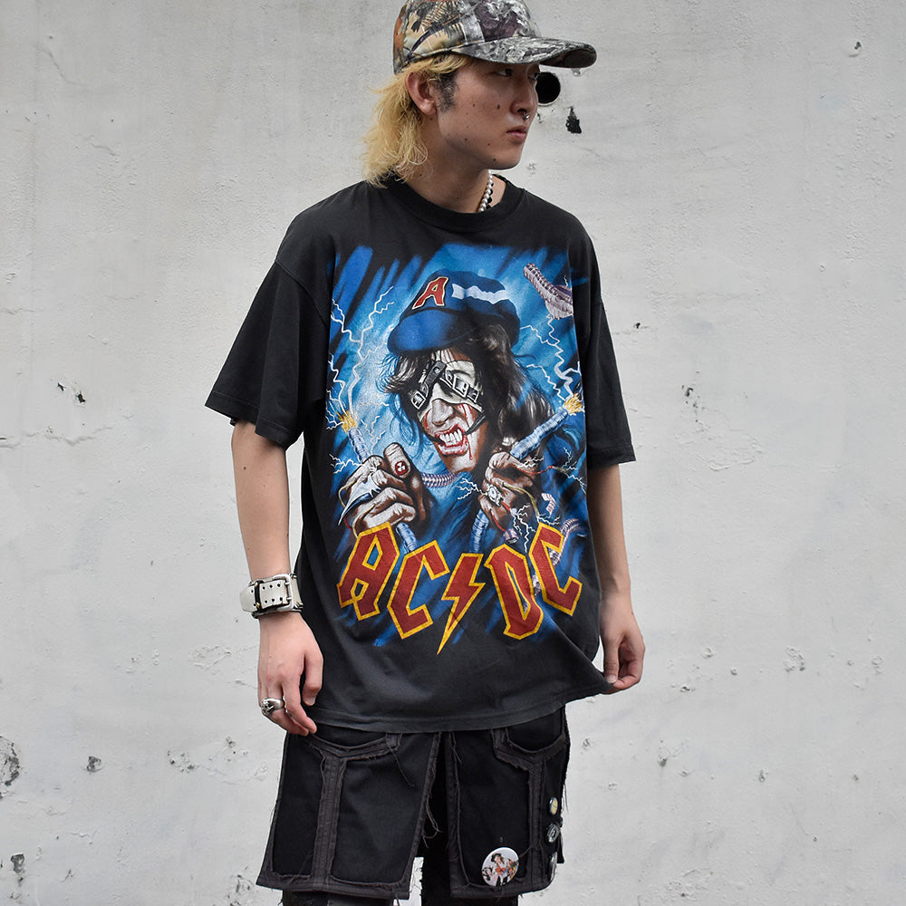 90's AC/DC “Hold-up in Wall Street“ Tシャツ Euro製 240730H