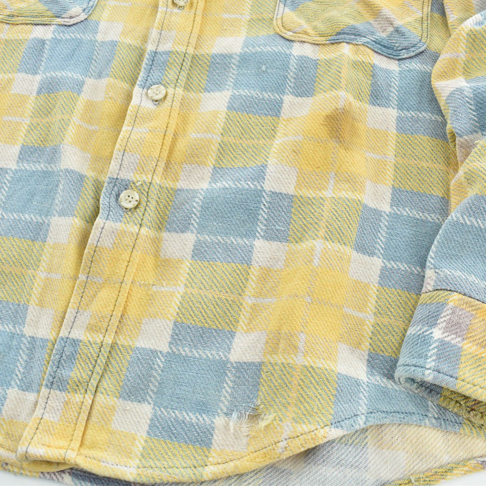 70's Loncraft "BORO" ヘビーフランネルシャツ USA製 260915H