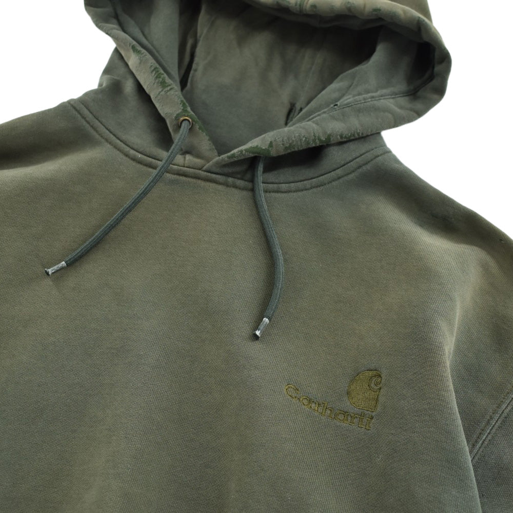 Y2K Carhartt  刺繍ロゴ "鬼フェード" スウェットパーカー 260911H