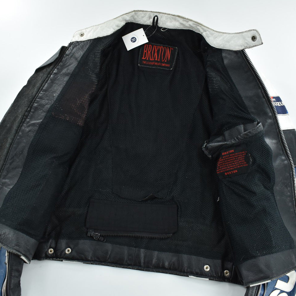 90's BRIXTON × SUZUKI レーシングレザージャケット 260227H