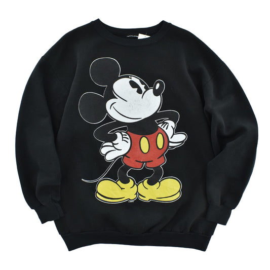 90's Disney Mickey Mouse ミッキースウェット 黒 260417H