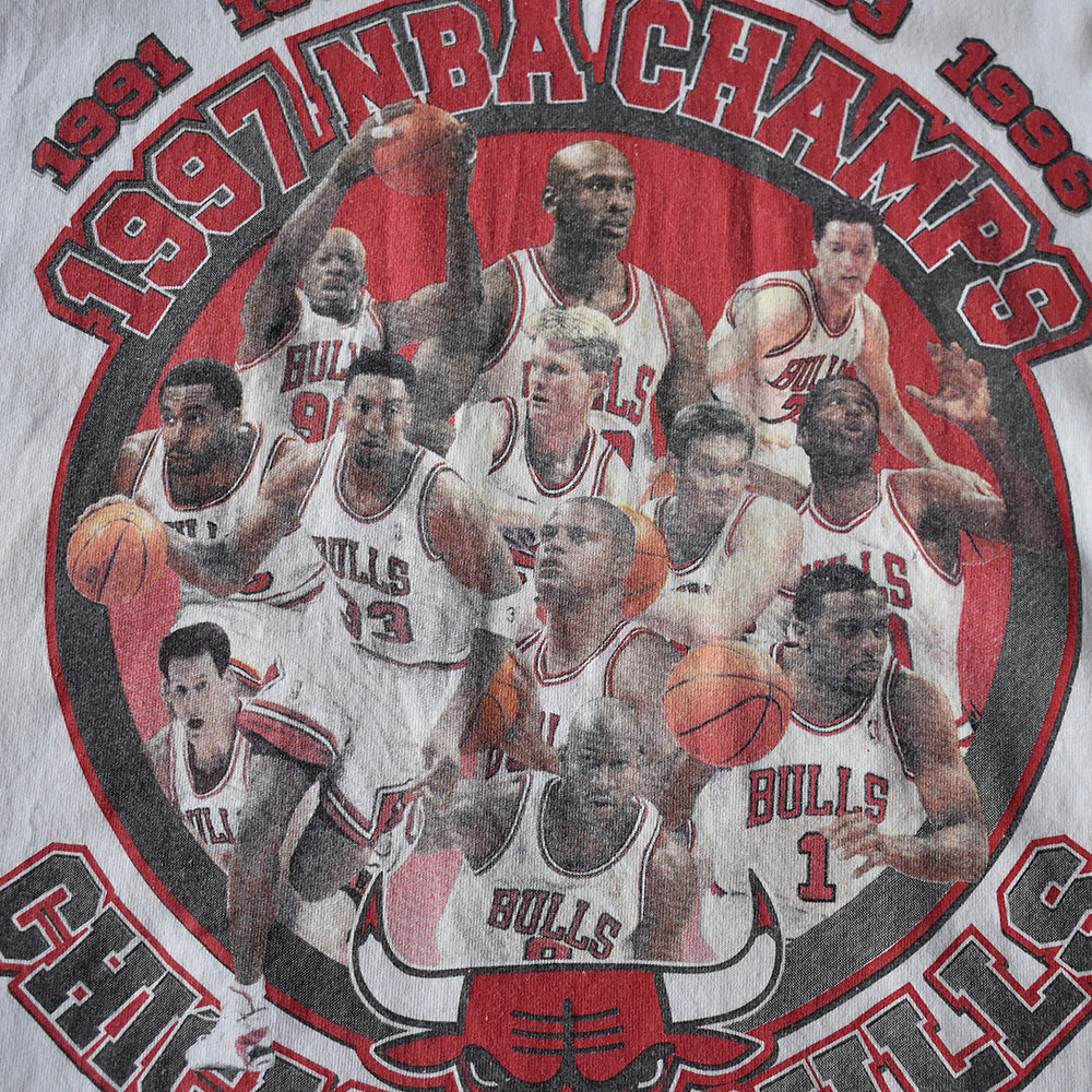 90's STARTER Chicago Bulls “1997 NBA CHAMPS” Tシャツ USA製 240327H