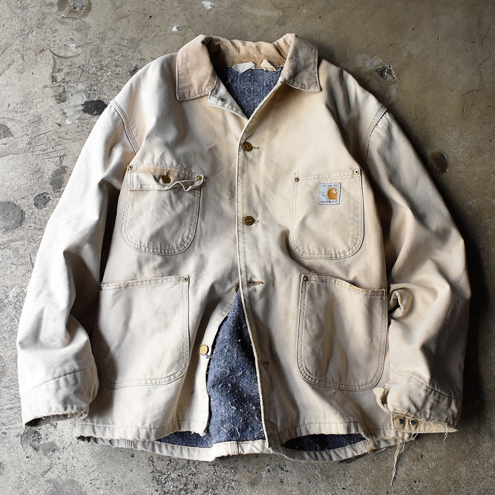80's ダメージ！ “100years”  Carhartt ダック チョアコート ブランケットライナー 240219H