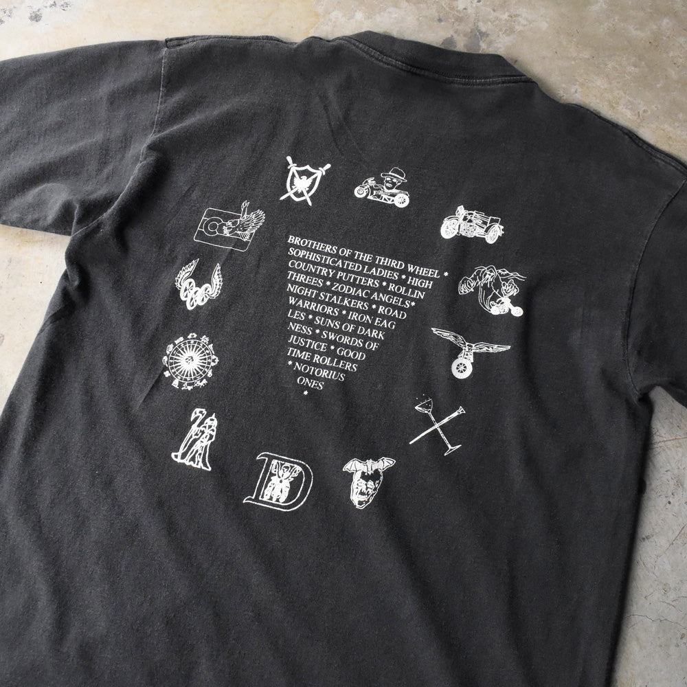 90's “ROUND-UP “ スカル！ バイク Tシャツ 250518
