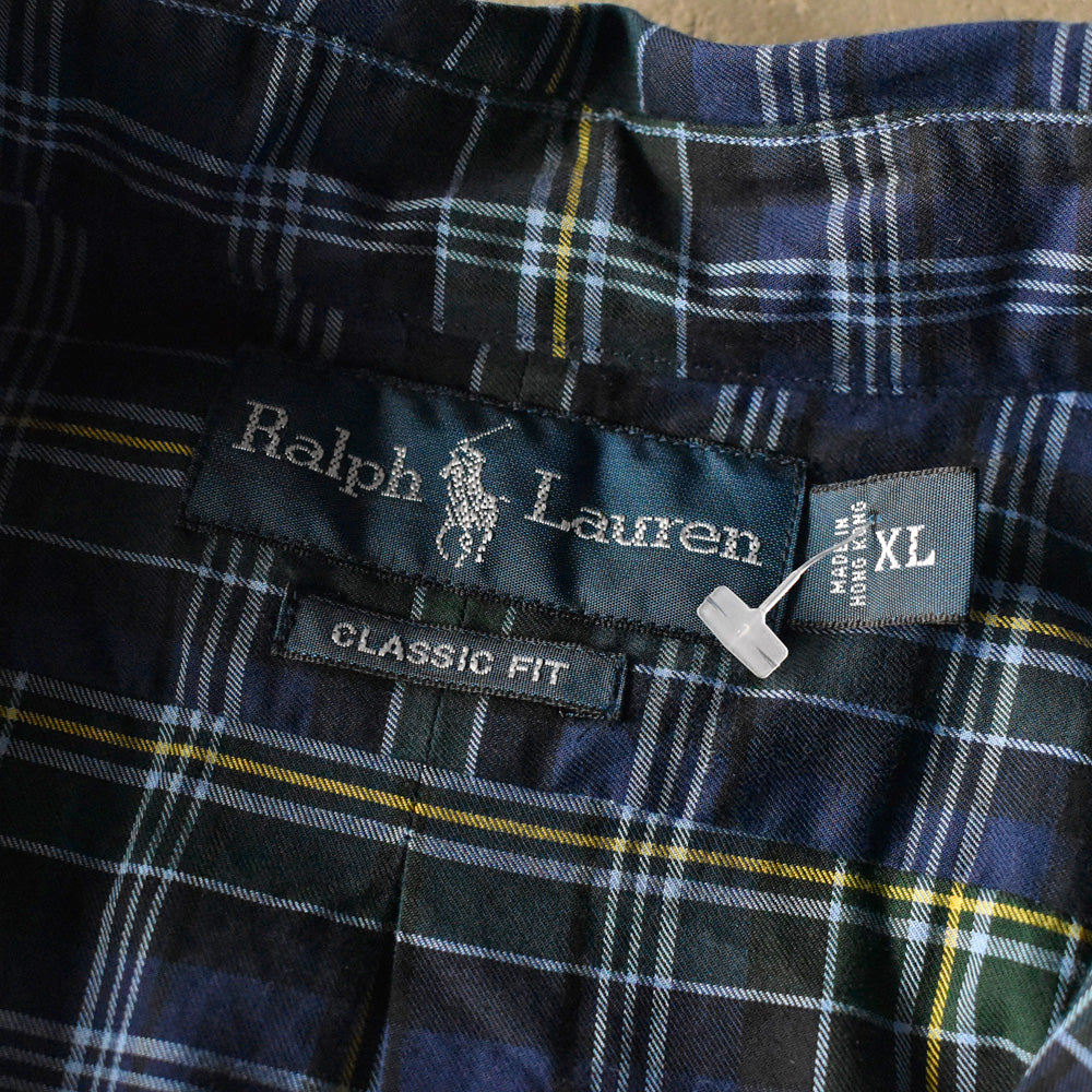 90's Ralph Lauren “CLASSIC FIT” タータンチェック ボタンダウンシャツ 240327 S2074