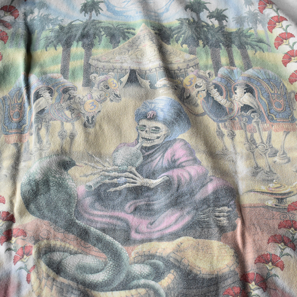 Y2K LIQUID BLUE Grateful Dead “Skull snake charmer” タイダイTシャツ 250501H