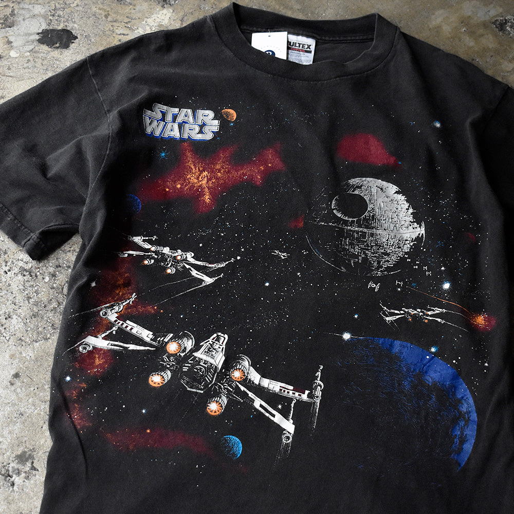 スター・ウォーズ Xウイング デス・スター ムービーTシャツ 90年代〜2000年代初頭 ブラック ヴィンテージ