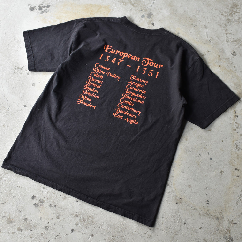Y2K Black Death ”European Tour” ペスト Tシャツ USA製 230918
