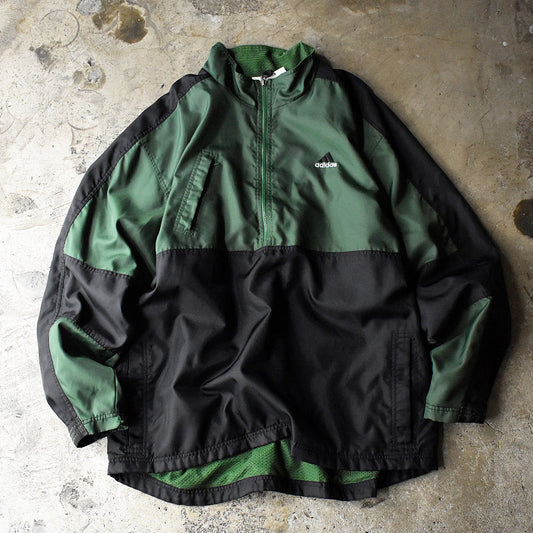 90's adidas ハーフジップ メッシュライナー ナイロンプルオーバー 231111H