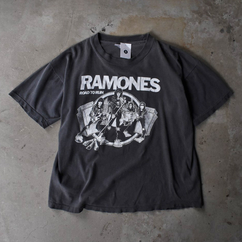 ラモーンズ Road to Ruin コミック調イラスト Tシャツ 90年代 ヴィンテージ