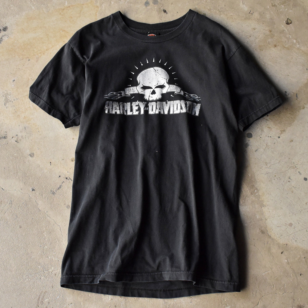 Y2K　Harley-Davidson/ハーレー・ダビッドソン スカル 両面プリント Tシャツ　230829