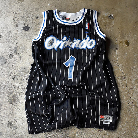 Y2K NIKE “NBA Orlando Magic / Tracy McGrady #1” バスケ ゲームシャツ 240709H