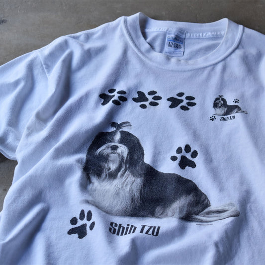 90’s “Shih Tzu” DOG アニマルプリント Tシャツ 240605