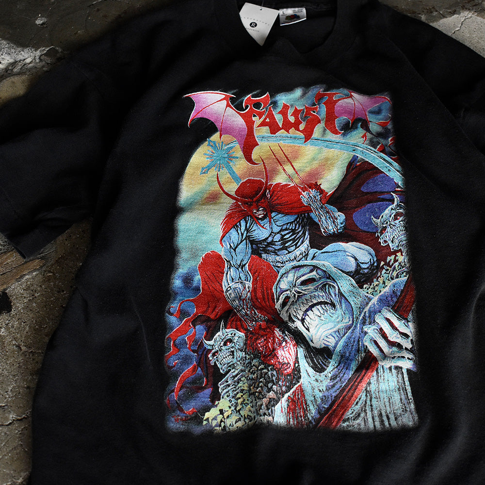 ファウスト USコミック イラストプリント Tシャツ 1990年 ブラック USA製 ヴィンテージ