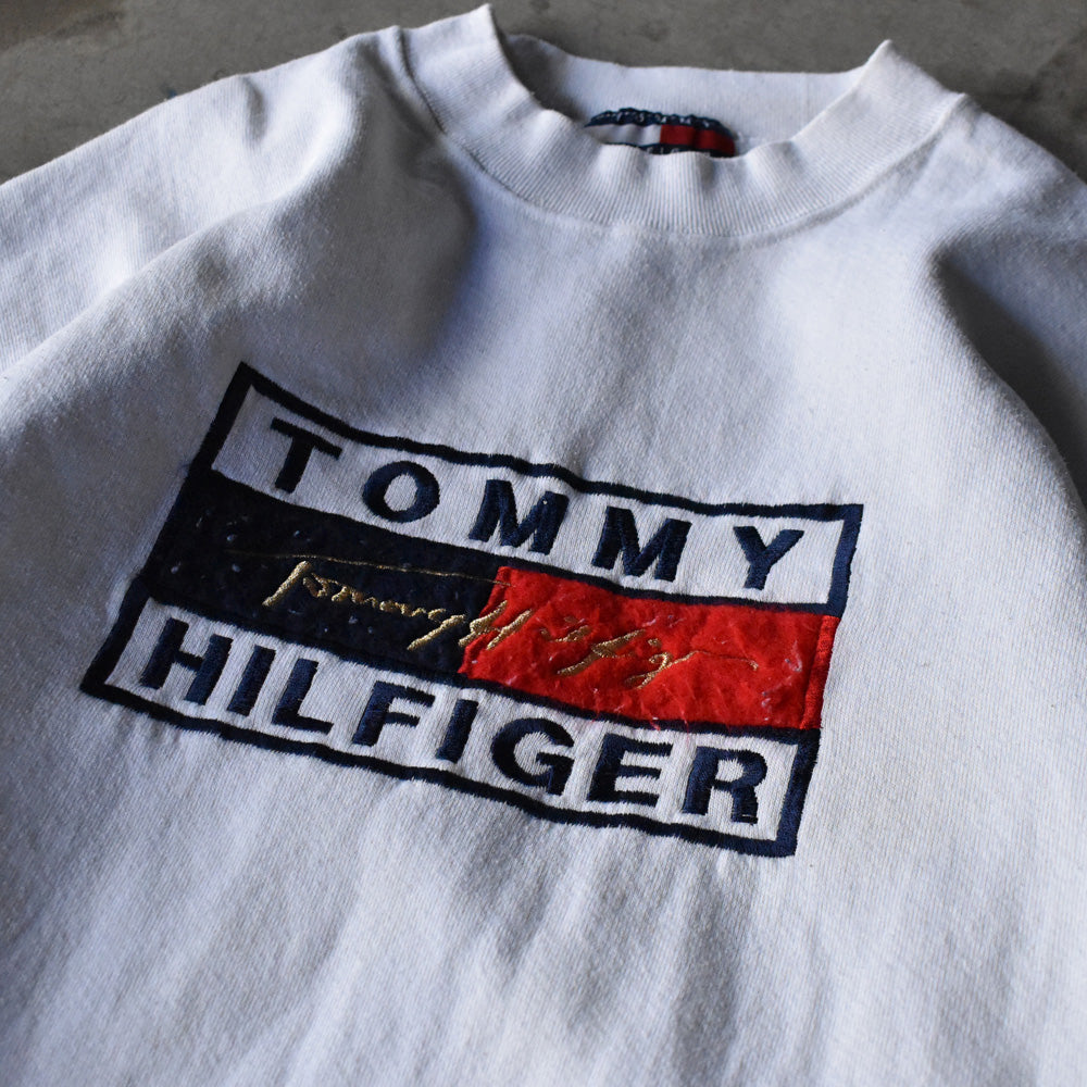 90’s ブートレグ TOMMY HILFIGER 刺繍ロゴ スウェット USA製 240401