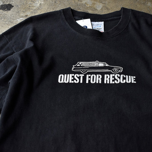 Y2K QUEST FOR RESCUE “funeral car” ロック Tシャツ 250706H