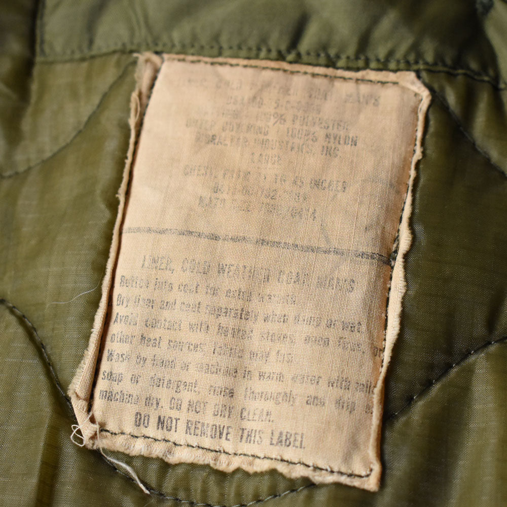 70’s U.S. Army M-65 フィールドジャケット アルミジップ ライナーセット 251014H