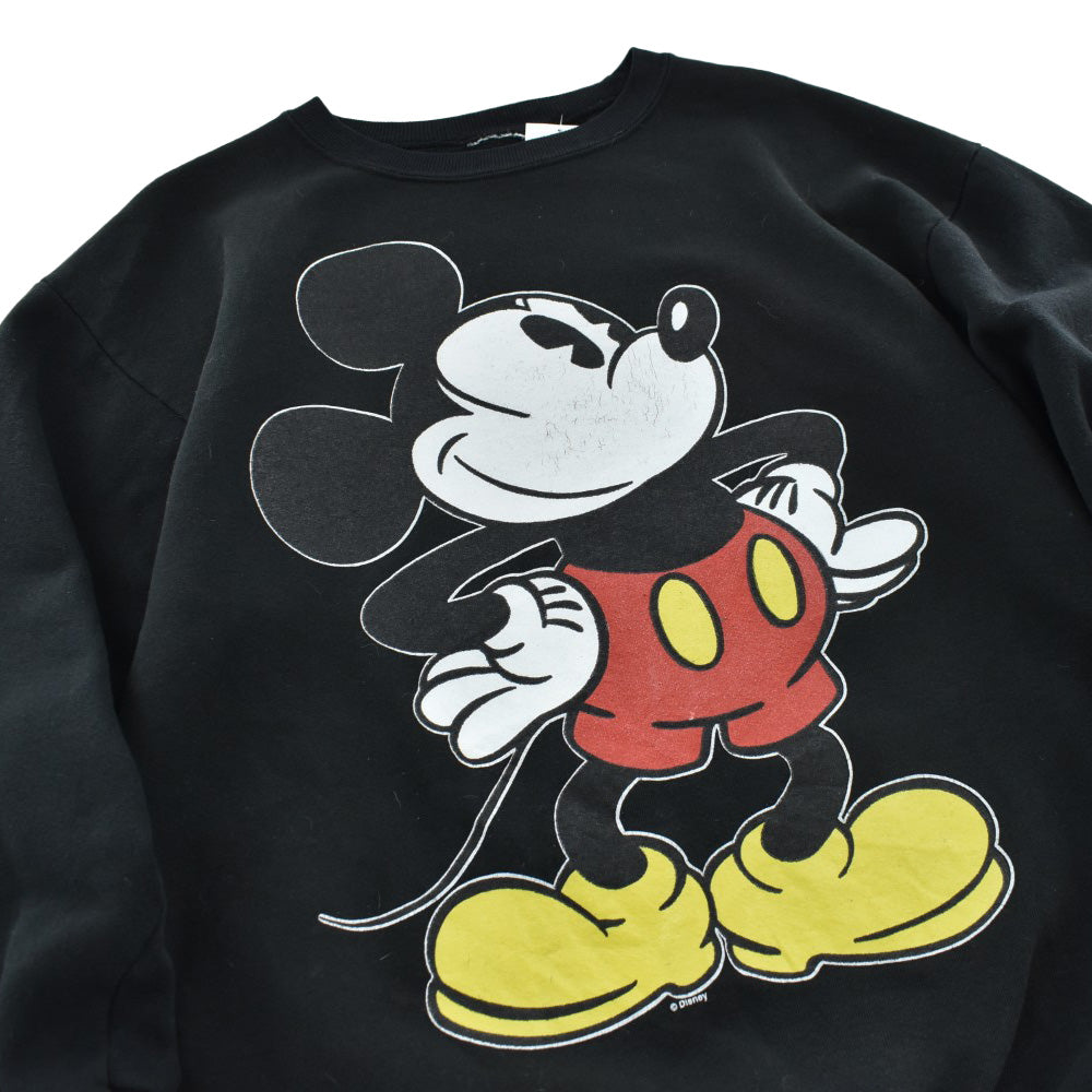 90's Disney Mickey Mouse ミッキースウェット 黒 260417H