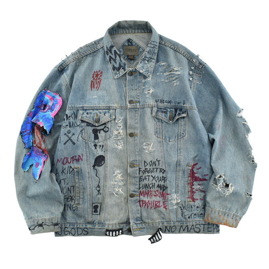 Y2K カスタムペイント デニムジャケット 260421H