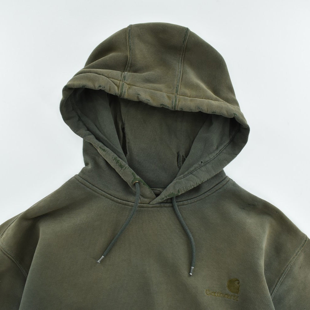 Y2K Carhartt  刺繍ロゴ "鬼フェード" スウェットパーカー 260911H