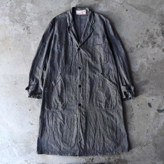 40’s Au Molinel ブラックシャンブレー フレンチワーク アトリエコート 251202H