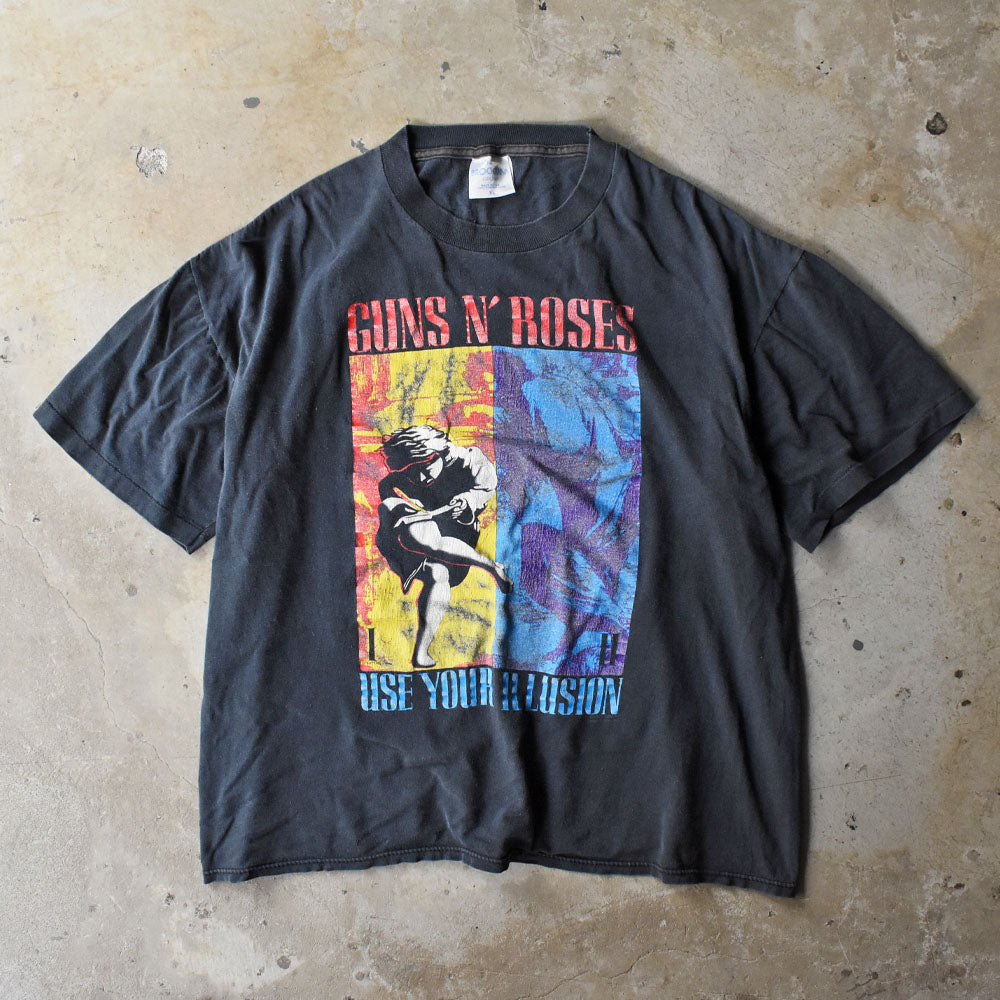 ガンズ・アンド・ローゼズ Use Your Illusion Tour 1991-1993 ツアーTシャツ ブラック USA製 ヴィンテージ