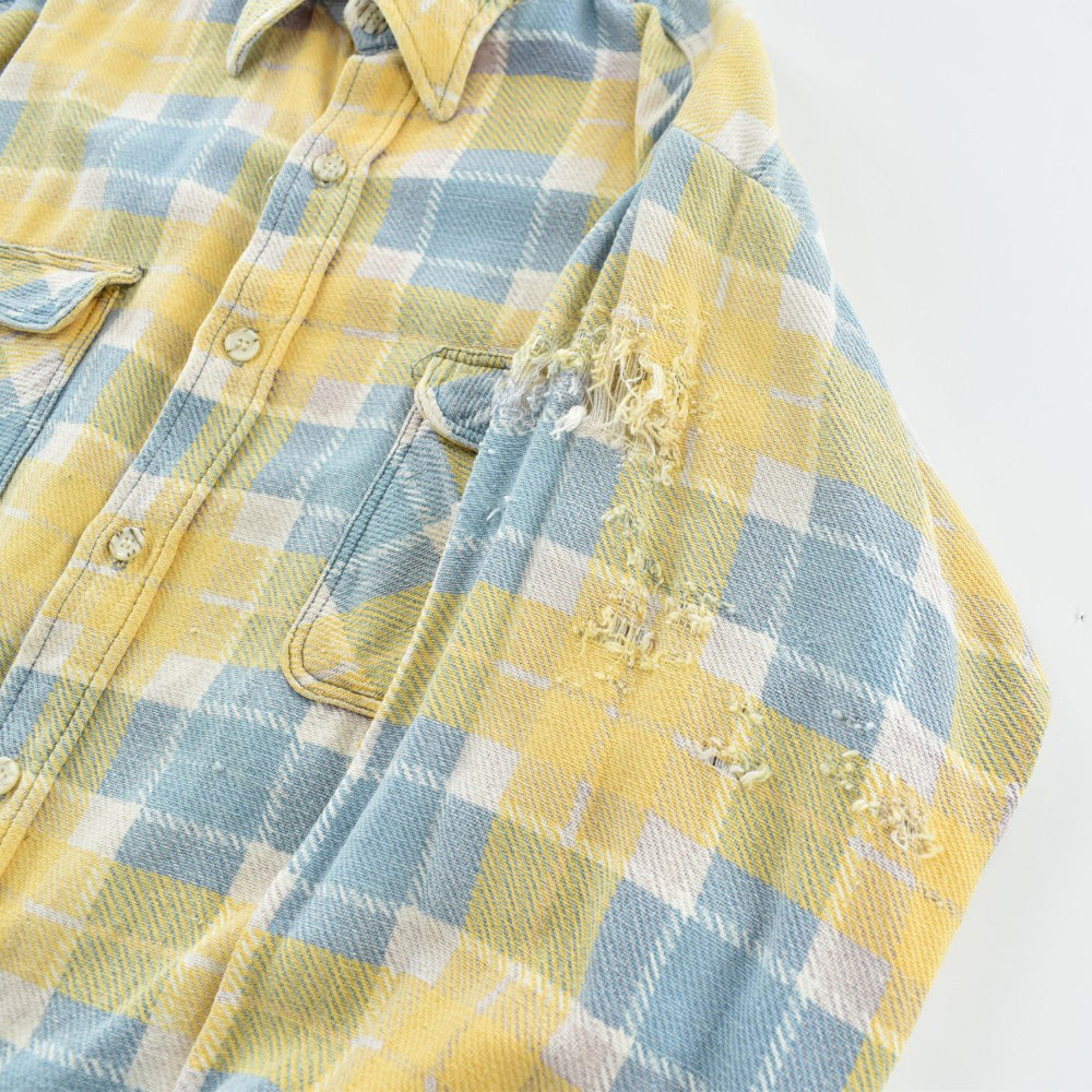 70's Loncraft "BORO" ヘビーフランネルシャツ USA製 260915H
