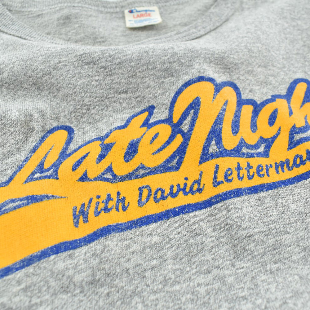 80's Champion "Late Night with David Letterman" TVショー Tシャツ 260811H